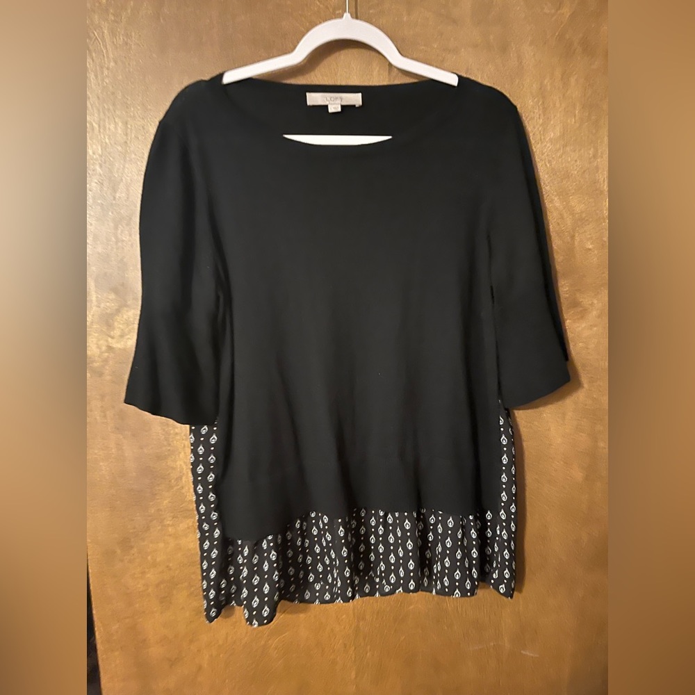 Black sweater with back detail